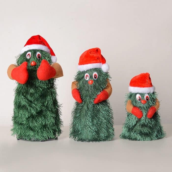 Lustiger rotierender elektrischer Weihnachtsbaum, tanzende und singende Weihnachtsmann-Puppe, Small, Medium, Large – Bild 5
