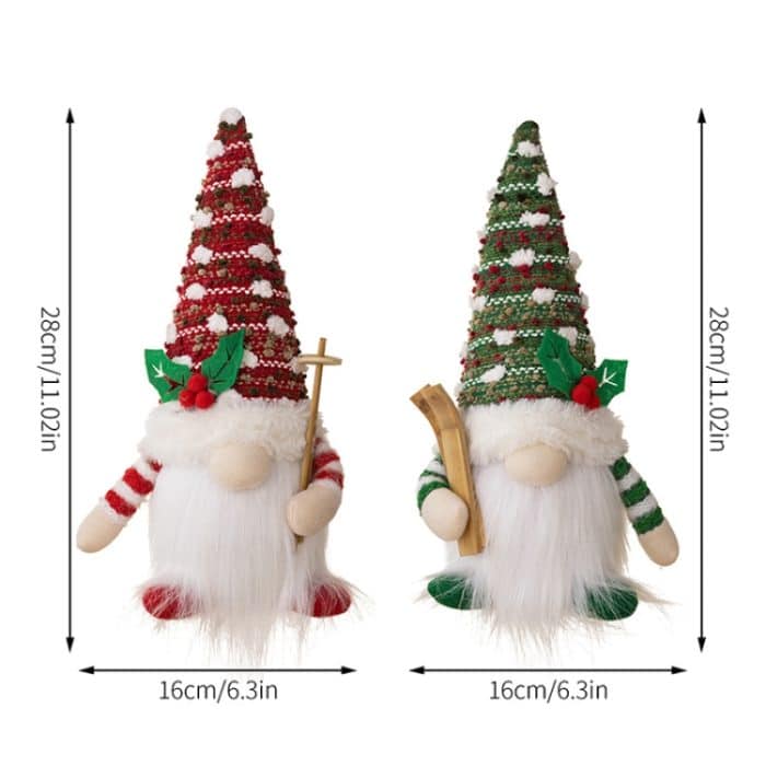 Gestrickte beleuchtete leuchtende Puppe Weihnachtsdekorationsartikel – Bild 7