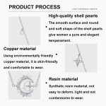 Elegante Perlenkette aus Kupfer mit Stern und Mond – Bild 4