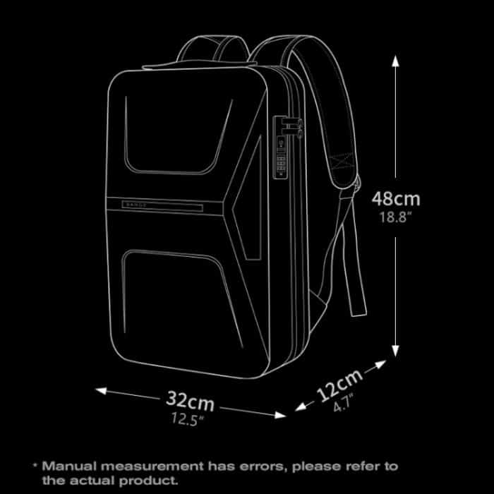 BANGE BG-3005 Hartschalen-Rucksack für Herren, Laptop, personalisierbar, Umhängetasche, BG-3005 – Bild 2