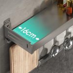 An der Wand befestigter Küchengewürzständer aus Kohlenstoffstahl für Badezimmer, Lagerregal, Handtuchhalter, 20cm, 30cm, 40cm, 50cm, 60cm, 20cm With Hooks, 30cm With Hooks, 40cm With Hooks, 50cm With Hooks, 60cm With Hooks – Bild 5