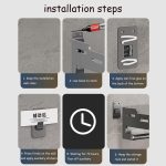 An der Wand befestigter Küchengewürzständer aus Kohlenstoffstahl für Badezimmer, Lagerregal, Handtuchhalter, 20cm, 30cm, 40cm, 50cm, 60cm, 20cm With Hooks, 30cm With Hooks, 40cm With Hooks, 50cm With Hooks, 60cm With Hooks – Bild 8