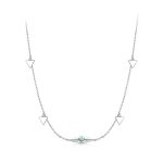 Platinierte Teufelsauge-Halskette aus S925er Sterlingsilber