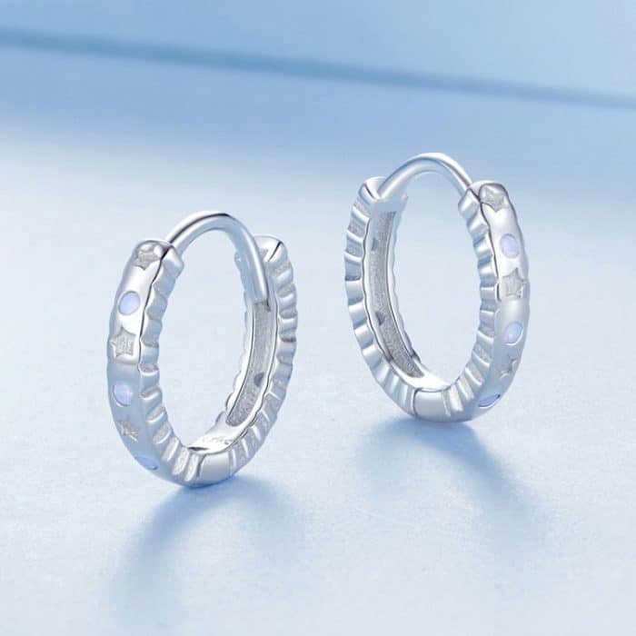 S925 Sterling Silber mit platinierten Fantasy Oopal Ohrringen – Bild 2