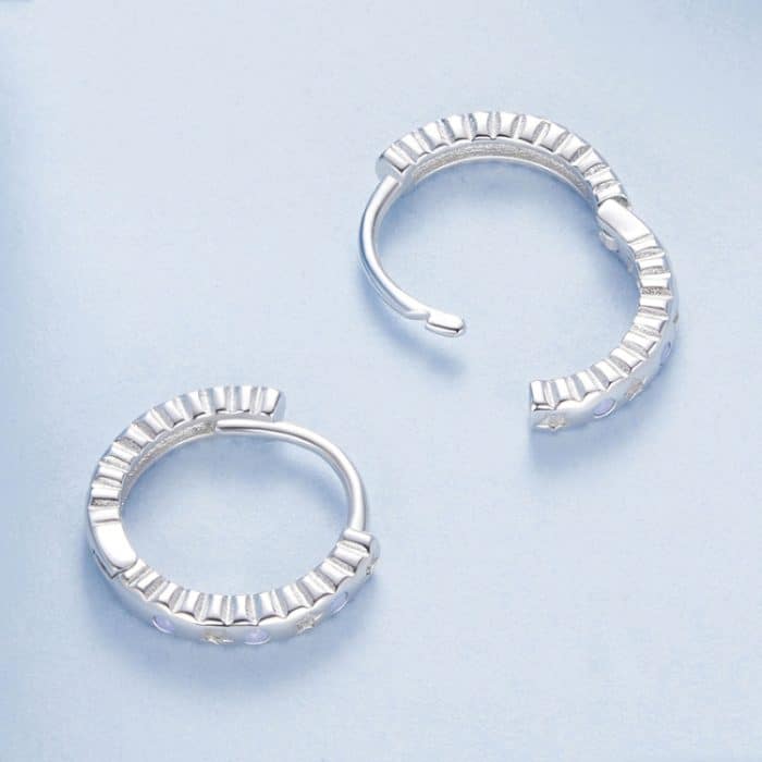 S925 Sterling Silber mit platinierten Fantasy Oopal Ohrringen – Bild 4