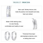 S925 Sterling Silber mit platinierten Fantasy Oopal Ohrringen – Bild 5