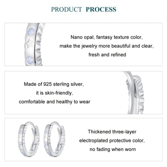 S925 Sterling Silber mit platinierten Fantasy Oopal Ohrringen – Bild 5