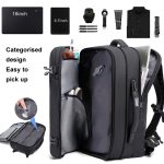 BANGE BG-1909-8 Vakuum-Kompressions-Rucksack, lässige Computertasche, große Kapazität, wiegbare Business-Reisetasche, BG-1909-8 – Bild 2