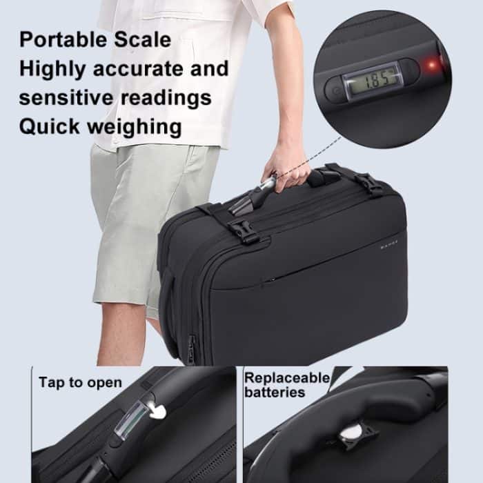 BANGE BG-1909-8 Vakuum-Kompressions-Rucksack, lässige Computertasche, große Kapazität, wiegbare Business-Reisetasche, BG-1909-8 – Bild 12