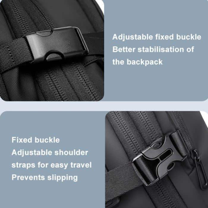 BANGE BG-1909-8 Vakuum-Kompressions-Rucksack, lässige Computertasche, große Kapazität, wiegbare Business-Reisetasche, BG-1909-8 – Bild 10