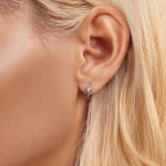 S925 Sterling Silber Platinierte Stern Zirkon Ohrringe – Bild 6