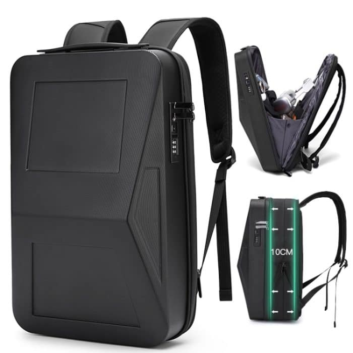 BANGE BG-2956 Erweiterbare Hartschalen-Computertasche Herren Business-Rucksack, BG-2956 – Bild 1