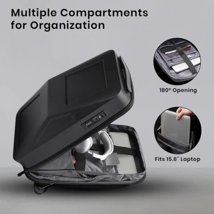 BANGE BG-2956 Erweiterbare Hartschalen-Computertasche Herren Business-Rucksack, BG-2956 – Bild 6