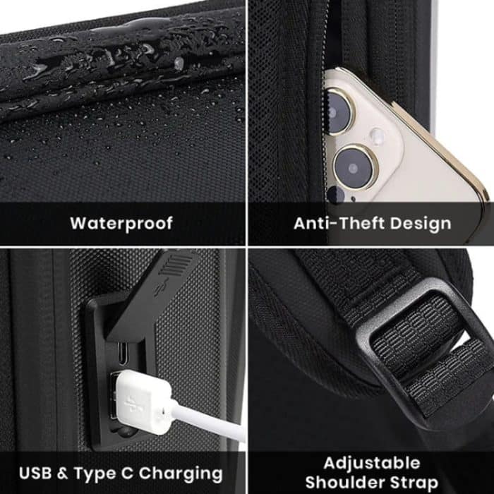 BANGE BG-2956 Erweiterbare Hartschalen-Computertasche Herren Business-Rucksack, BG-2956 – Bild 9