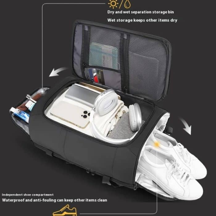 BANGE BG-3029 Große Kapazität Sport Reise Umhängetasche Nass Trocken Trennung Leichte Computer Tasche, BG-3029 – Bild 8