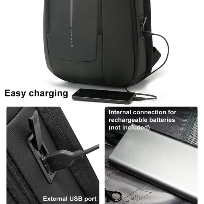 BANGE BG-8013 Herren Business-Rucksack Pendler-Laptop-Umhängetasche – Bild 6