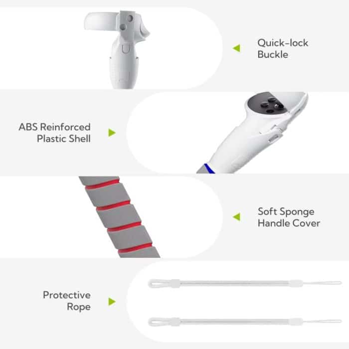 Für Meta Quest 2 Controller Grip Spiele Griff Spielen BeatSaber Baseball – Bild 5