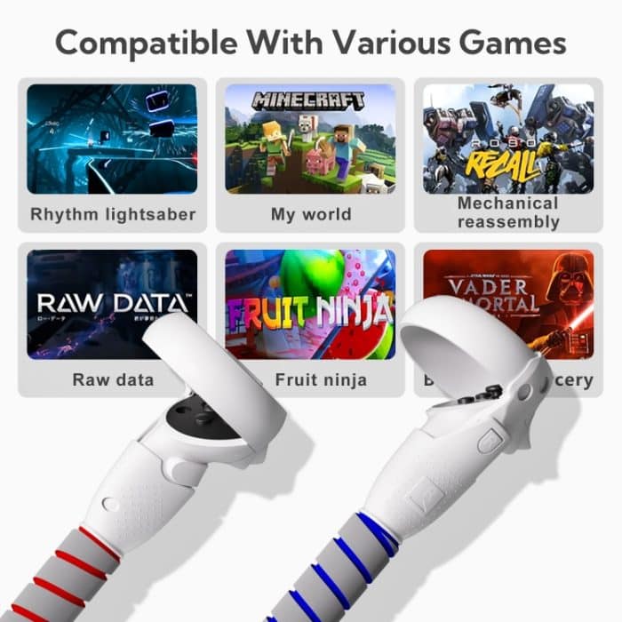 Für Meta Quest 2 Controller Grip Spiele Griff Spielen BeatSaber Baseball – Bild 6