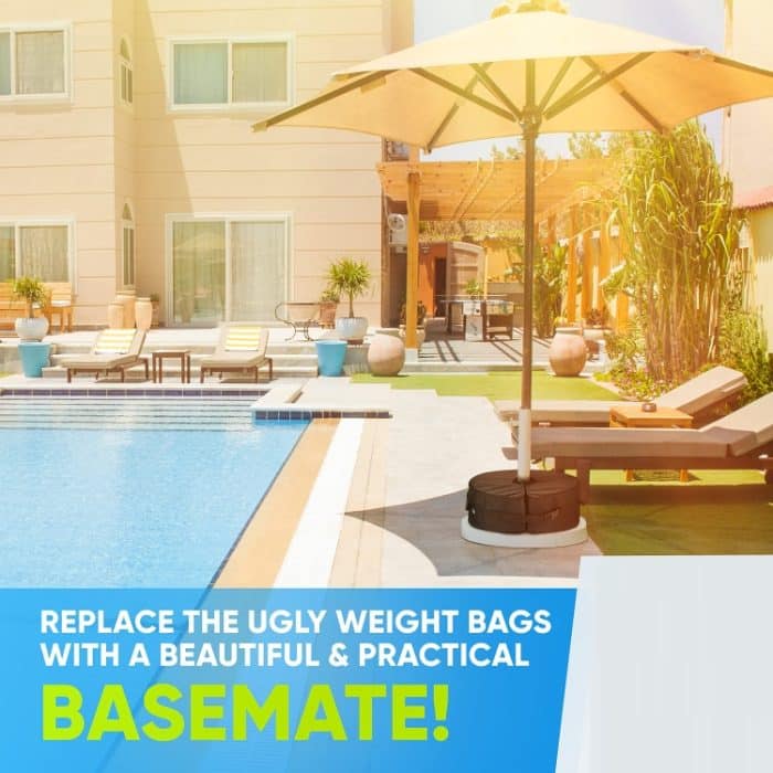 Patio-Sonnenschirm mit festem Sandsack, wasserdichte Abdeckung aus Oxford-Stoff, Round, Square, Split Square – Bild 6