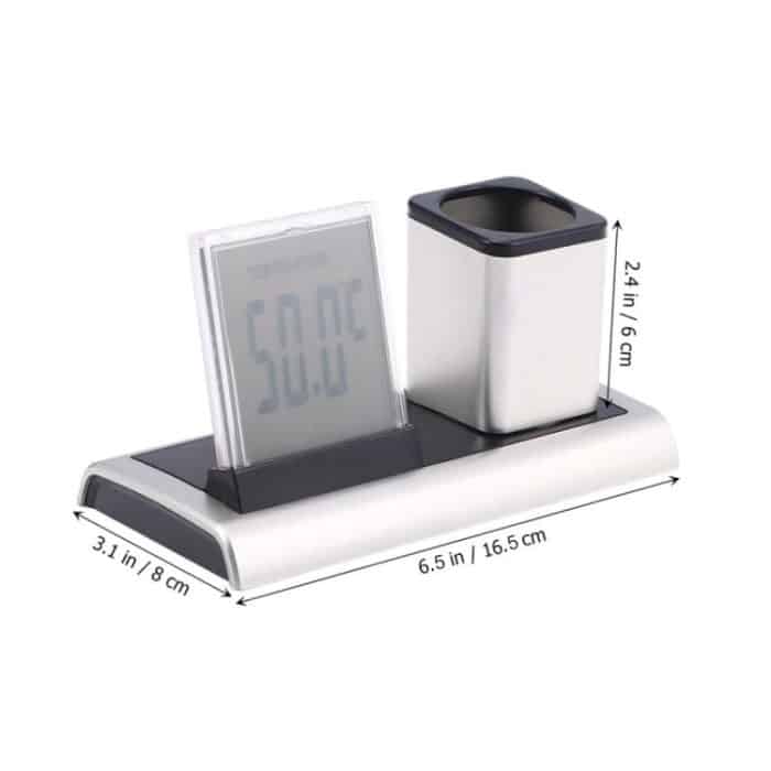 288A Multifunktionale Bunte Kalender/Temperatur Display LED Wecker Mit Stift Halter – Bild 3