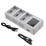 Für DJI Mini 4 Pro / Mini 3 Pro / Mini 3 YX Farbbildschirm 3-Wege-Ladegerät Batteriemanager, Without Plug, With 65W US Plug, With 65W EU Plug