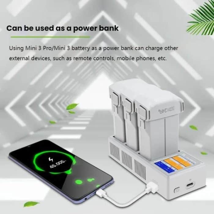 Für DJI Mini 4 Pro / Mini 3 Pro / Mini 3 YX Farbbildschirm 3-Wege-Ladegerät Batteriemanager, Without Plug, With 65W US Plug, With 65W EU Plug – Bild 9
