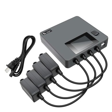 Für DJI Mini 4 Pro / Mini 3 Pro / Mini 3 Farbbildschirm Digitalanzeige Vier-Wege-Ladegerät Batteriemanager, US Plug, EU Plug, AU Plug, UK Plug