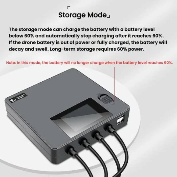 Für DJI Mini 4 Pro / Mini 3 Pro / Mini 3 Farbbildschirm Digitalanzeige Vier-Wege-Ladegerät Batteriemanager, US Plug, EU Plug, AU Plug, UK Plug – Bild 4