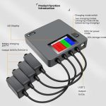 Für DJI Mini 4 Pro / Mini 3 Pro / Mini 3 Farbbildschirm Digitalanzeige Vier-Wege-Ladegerät Batteriemanager, US Plug, EU Plug, AU Plug, UK Plug – Bild 5