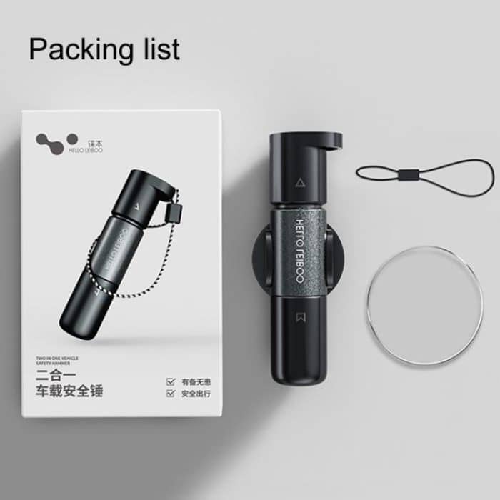 HALLO LEIBOO AD-1 Autofensterbrecher Fahrzeug Multifunktionaler Fluchtsicherheitshammer – Bild 12