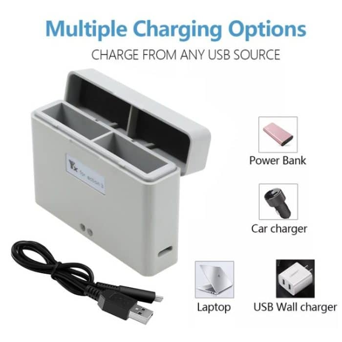 Für DJI Action 3 / Action 4 Kamera YX 2-Wege-Ladegerät Batterie-Manager, 2-Way – Bild 5