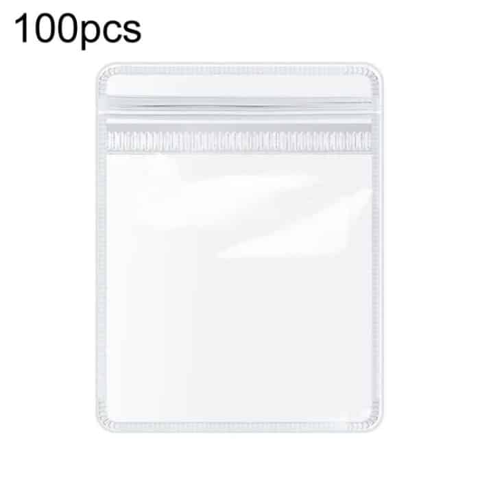 100 Stück tragbare PVC-Schmuckaufbewahrungsbeutel, transparent, antioxidativ, staubdicht, für Ohrringe, Halsketten, Armbänder, Siegelbeutel – Bild 1