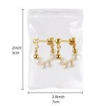 100 Stück tragbare PVC-Schmuckaufbewahrungsbeutel, transparent, antioxidativ, staubdicht, für Ohrringe, Halsketten, Armbänder, Siegelbeutel – Bild 7