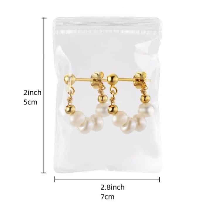 100 Stück tragbare PVC-Schmuckaufbewahrungsbeutel, transparent, antioxidativ, staubdicht, für Ohrringe, Halsketten, Armbänder, Siegelbeutel – Bild 7