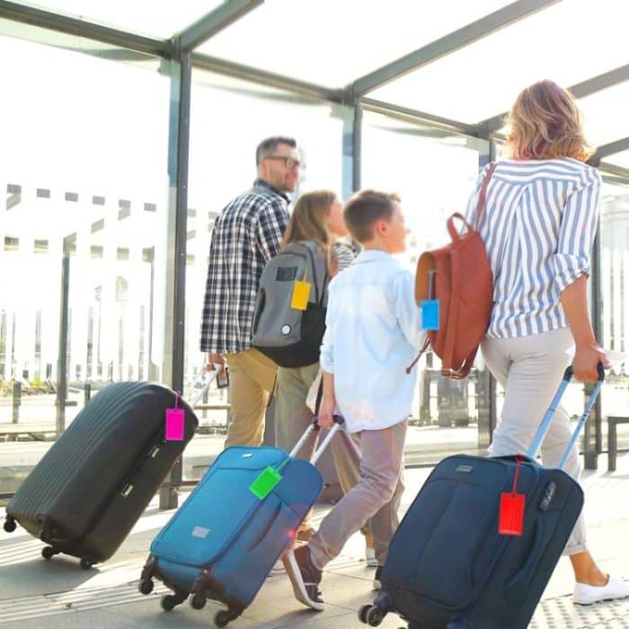 Bunte Gepäckanhänger aus PVC, Einlegekarte aus weichem Gummi, Gepäckanhänger, Ausweis, Reisekoffer, Check-in-Etikett, 10pcs – Bild 2