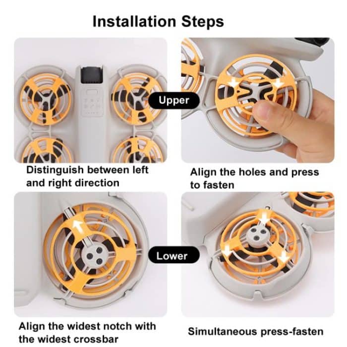 Für DJI Neo CQT Drone Landing Scratch Schutzhülle Verhindern Finger Scratch Schutzhülle Zubehör, Upper Black, Upper Gray, Upper Orange, Lower Black, Lower Gray, Lower Orange – Bild 8