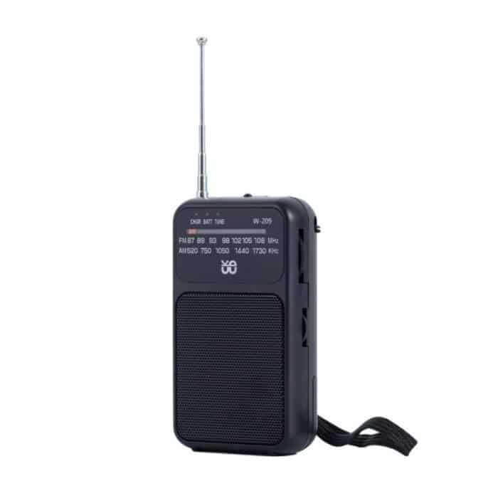 TBD0605662201A.jpg W-209 Mini Tragbares wiederaufladbares/batteriebetriebenes Dual-Mode-Zeiger-FM-Radio mit Taschenlampe – Bild 1