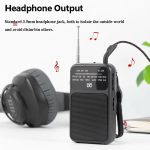 W-209 Mini Tragbares wiederaufladbares/batteriebetriebenes Dual-Mode-Zeiger-FM-Radio mit Taschenlampe – Bild 9