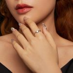 MSR064 S925 Sterling Silber Moissanit Stern Ring – Bild 5