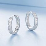 S925 Reines Weißgold plattierte Sternohrringe aus Silber – Bild 3