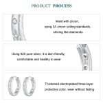 S925 Reines Weißgold plattierte Sternohrringe aus Silber – Bild 6