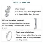 BSR620 S925 Sterling Silber Platinierter glänzender Zirkon Ring – Bild 4