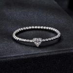 MSR063 S925 Sterling Silber Herz Moissanit Ring – Bild 2