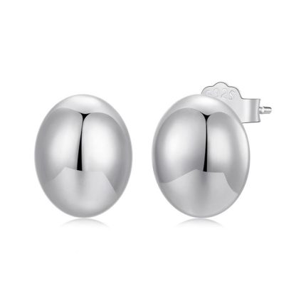 BSE1123 S925 Sterling Silber Metall glänzende Ohrringe