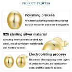 BSE1123 S925 Sterling Silber Metall glänzende Ohrringe – Bild 3