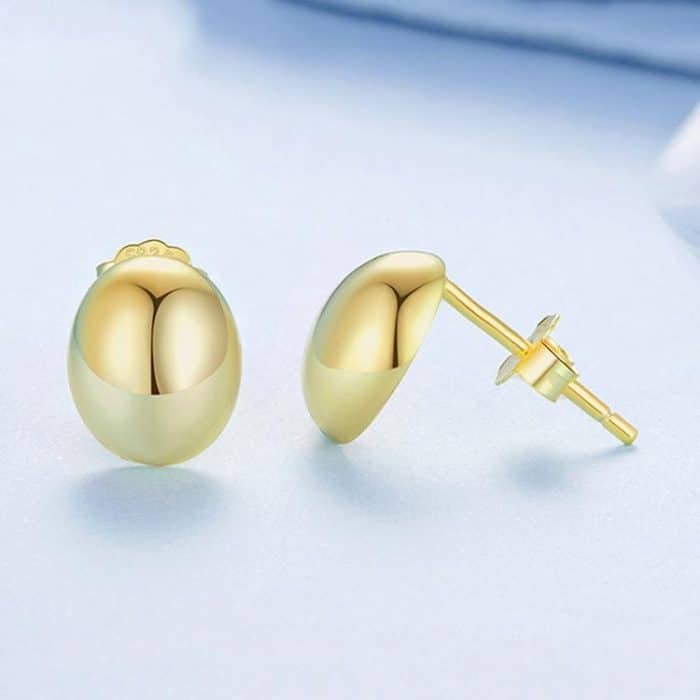 BSE1123 S925 Sterling Silber Metall glänzende Ohrringe – Bild 5