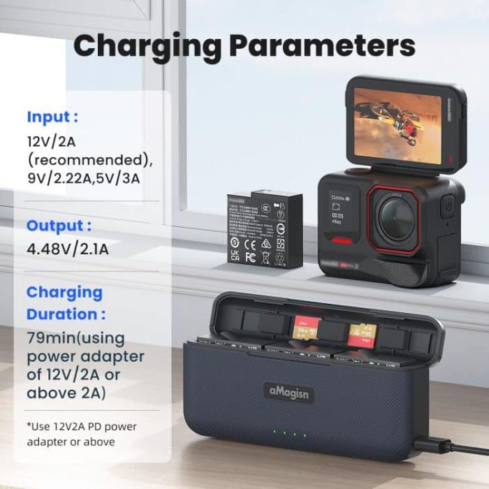 Für Insta360 Ace Pro 2 Batterie aMagisn Schnelle Lade Box Ladegerät Lagerung Fach – Bild 11