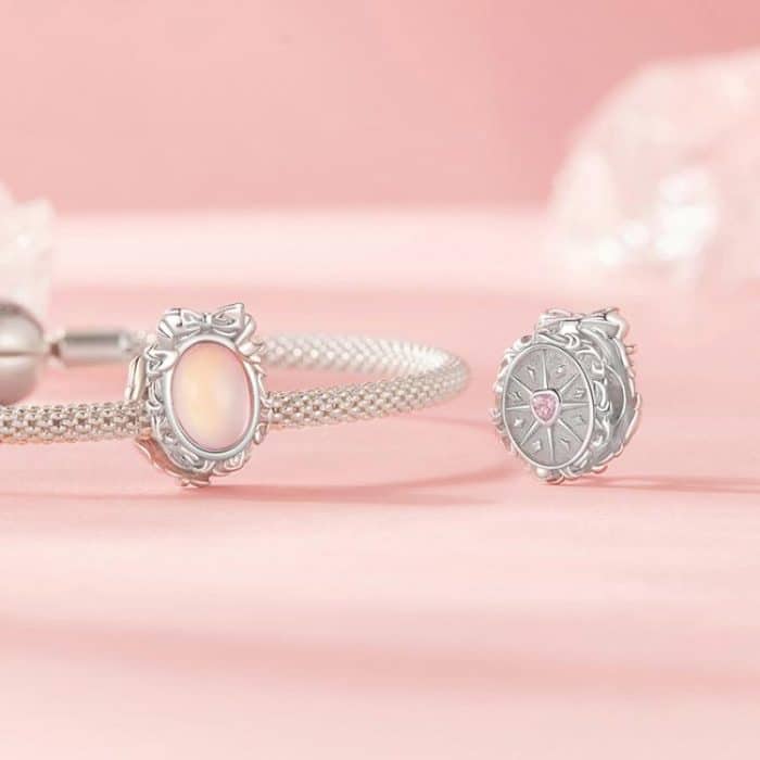 S925 Sterling Silber Platin-Plattierte Fantasie Bogen Starlight DIY Perlen – Bild 3