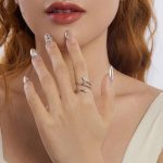 S925 Sterling Silber Platinierter mehrschichtiger verstellbarer Ring mit Schmetterlingswicklung – Bild 6