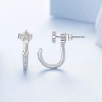 S925 Sterling Silber Platin-Plattierte Meteor Ohrringe Stern Ohrringe – Bild 2